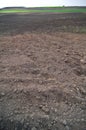 Tilled earth on field Royalty Free Stock Photo