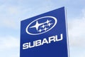 Subaru logo on a panel