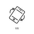 Tilt icon. Trendy modern flat linear vector Tilt icon on white b