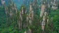 Tilt up view of of Zhangjiajie National forest park, Wulingyuan, China