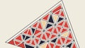 Tilted Geometric Triangle with Colorful Mosaic Pattern vector design Generative AI Royalty Free Stock Photo