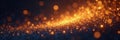 Tilted golden particle bokeh background with starlight, glow, bokeh