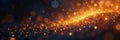 Tilted golden particle bokeh background with starlight, texture, elegant, visual