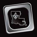 Tilted halftone web icon with louisiana state icon Royalty Free Stock Photo