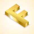 Font gold 3D style