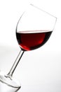 Tilted red wine Royalty Free Stock Photo