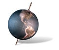 Tilted World Globe Royalty Free Stock Photo