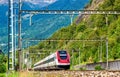 Tilting high-speed train on the Gotthard railway