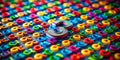 A TiltShift Miniature World Explore a Captivating 3Number Pattern Wallpaper Design