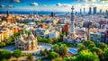 A TiltShift Perspective of Barcelonas Architectural Marvels A Stunning Skyline Postcard Capturing the Citys Timeless