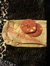 Tim Hortons red velvet cookies Royalty Free Stock Photo