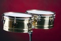 Timbale Drums isolated On Red Royalty Free Stock Photo