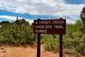 Timber Creek Overlook Trail sign at Kolob Canyons Royalty Free Stock Photo