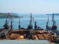 Timber export at Vladivostok