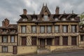 Timber framed house where the composer Maurice Ravel lived in Lyons la foret, Haute Normandy, France