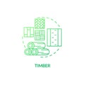 Timber green gradient concept icon Royalty Free Stock Photo