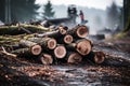 Deforestation and timber harvesting Royalty Free Stock Photo