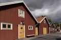 Timber Houses in Hjo Royalty Free Stock Photo