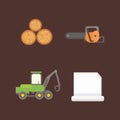 Timber icons vector illustration.