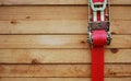 Timber with lashing strap Royalty Free Stock Photo