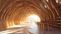 Timber library structures in a parametric design. Generative AI