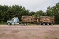 Timber Truck in Nova Scotia Royalty Free Stock Photo