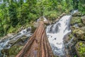 Timber on the waterfall