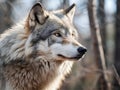 Timber Wolf (Canis lupus) Looks Left Royalty Free Stock Photo