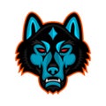 Timber Wolf Head Sports Mascot Royalty Free Stock Photo