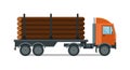 Timber wood truck vector illustration isolated