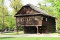 Timbered house with chimney Royalty Free Stock Photo