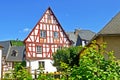 Timbered house in the village of Punderich - Moselle valley wine region in Germany Royalty Free Stock Photo