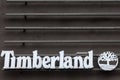 Timberland logo on their main shop for Belgrade. Timberland is a fashion retailer and manufacturer, specialized in outdoor clothes Royalty Free Stock Photo