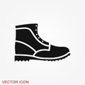 Timberland vector icon. Minimalist vector illustration of unisex modern shoes isolated on background