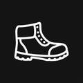 Timberland vector icon. Minimalist vector illustration of unisex modern shoes isolated on background