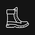 Timberland vector icon. Minimalist vector illustration of unisex modern shoes isolated on background.