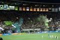 Timbers Army celebrating a goal Royalty Free Stock Photo