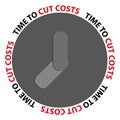 time to cut costs on white Royalty Free Stock Photo