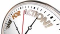 Time for Action Now Take Control Act Clock Royalty Free Stock Photo