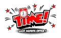 time last minute offer Royalty Free Stock Photo