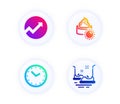 Time, Audit and Sun cream icons set. Bumper cars sign. Clock, Arrow graph, Face lotion. Carousels. Vector Royalty Free Stock Photo