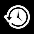 Time back icon, History icon on dark background Royalty Free Stock Photo