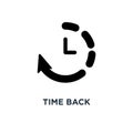 Time back icon. Simple element illustration. Clock with undo arr Royalty Free Stock Photo