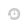 Time back symbol vector icon isolated on white background Royalty Free Stock Photo