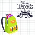 Time Back to School Poster Rucksack on Leaflet