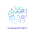 Time-based efficiency blue gradient concept icon