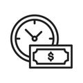 Time Based Payment icon vector image. Suitable for mobile apps, web apps and print media.