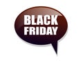 Time for black friday sale! Black speech bubble Royalty Free Stock Photo