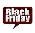 Time for black friday sale! Black speech bubble Royalty Free Stock Photo