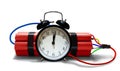 Time Bomb with analog alarm clock Royalty Free Stock Photo